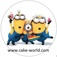 Minions taartprint rond