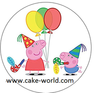 Peppa Pig taartprint rond