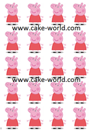 Peppa Pig cupcake print
