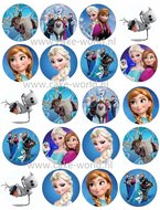 Frozen 3 Cupcake prints, 20st.