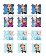 Frozen Taart - Cupcake prints, 12 st.