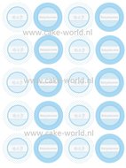 Babyshower Boy 2 cupcake print 20st.