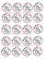 Ajax logo eetbare cupcake print 4,8 cm, 20st.