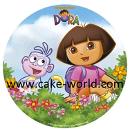 Dora taartprint rond