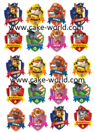 Paw Patrol 3 Cupcake prints, 20st.