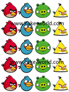 Angry Birds Cupcake prints, 20st.