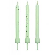 PME Candles White Glitter with Holders Pk/10
