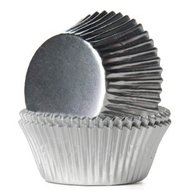 House of Marie Baking Cups Folie Zilver/24 st