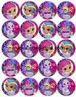 Shimmer &amp; Shine Cupcakeprint 20st