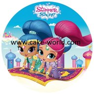 Shimmer &amp; Shine taartprint Rond