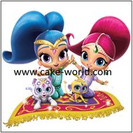 Shimmer &amp; Shine taartprint Vierkant