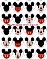 Mickey Mouse 2 Cupcake prints,20 st