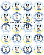 Mickey Mouse Baby Cupcake prints,20 st