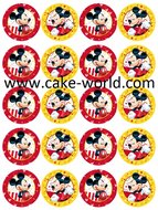 Mickey Mouse 3 Cupcake prints,20 st