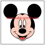 Mickey Mouse taartprint vierkant
