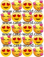 Emoticons love cupcake print 20st.