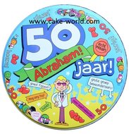 Abraham 50 jaar taartprint