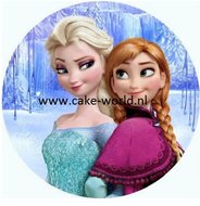 Frozen Elsa &amp; Anna 1 Taartprint 