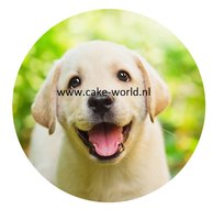 Puppy taartprint rond