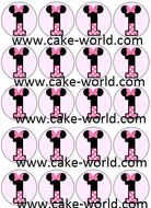 Minnie Mouse cijfer 1 cupcake prints, 20 st