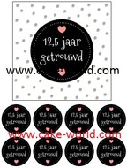 12,5 jaar getrouwd taart en cupcakes eetbare print 