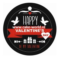 Happy Valentine&#039;s day Taartprint 