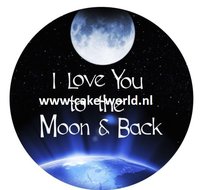 I Love You To The Moon &amp; Back Taartprint Rond
