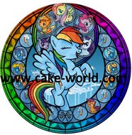 My little pony taartprint regenboog