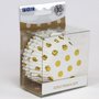 PME Foil Baking Cups Polka Dot Gold 30st.