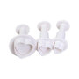 Culpitt Heart Plunger Cutter set, 3st