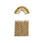 Kaarsjes met houders Goud/10st