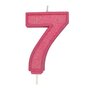 Culpitt Glitter Candle Pink Number 7