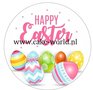Happy Easter Taartprint rond 15cm of 20cm