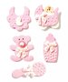 Decora Suikerdecoratie Baby Pink 5cm, 5st.