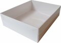 Witte Sweetbox met transparant deksel 25x20x7cm
