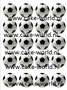 Voetbal eetbare Cupcake print 5cm, 20st.