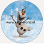 Frozen Olaf eetbare print rond 15cm of 20 cm