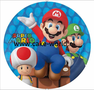 Super Mario Taartprint rond 15cm of 20cm