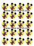 Mickey Mouse eetbare print 4,5 cm, 20st.