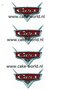 Cars logo taartprints 7 cm hoog/ 4st.