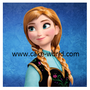 Frozen Anna  taartprint vierkant