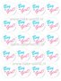 Gender Reveal Boy or Girl? cupcake print 20st.