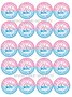 Gender Reveal Boy or Girl? 1 cupcake print 20st.