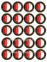 Feyenoord logo eetbare cupcake print, 20st.