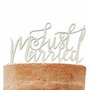 Ginger Ray Wooden Cake Topper, Just Married