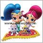 Shimmer & Shine taartprint Vierkant