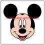 Mickey Mouse taartprint vierkant