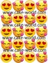 Emoticons love cupcake print 20st.