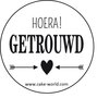 Getrouwd taartprint rond