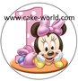 Minnie Mouse 1jaar taartprint rond
